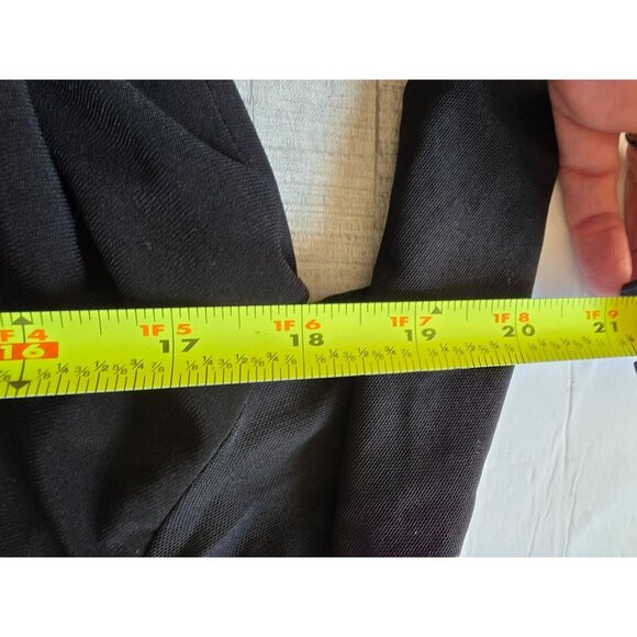 Jones Studio Black Ruched Knee-Length Dress Size 14 Rhinestone Details - Picture 9 of 9